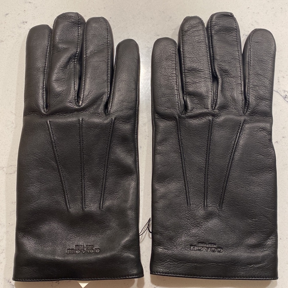 Leather Coach Gloves